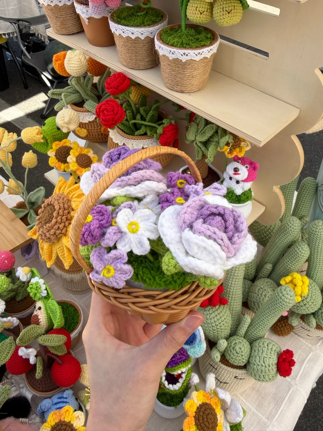 Pastel Flower Basket — original product photograph (8137)